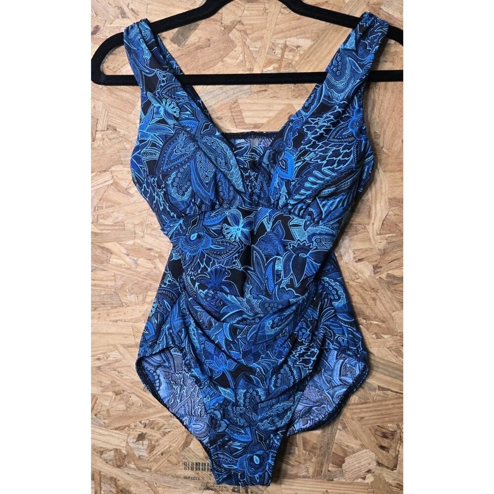 Lands End Women’s Sz6 One Piece Swim Suit Swimming Suit Bra Support - Picture 2 of 11